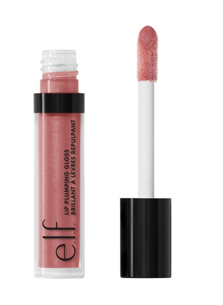 elf  Lip Plumping Gloss High-Shine Liquid Lip Color Mauve Lady 2.7 mL - Image 1