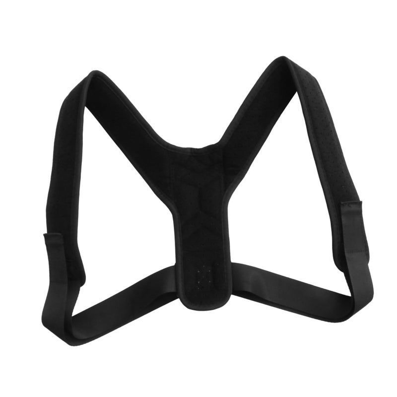 Adjustable Back Posture Belt Invisible Breathable Design For Shoulder Support Black - Image 2