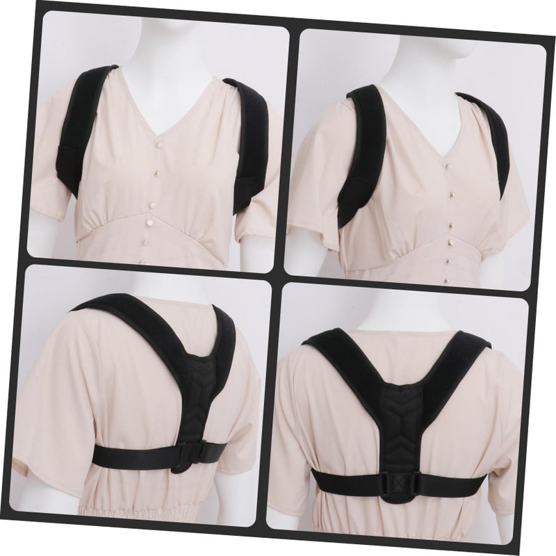 Adjustable Back Posture Belt Invisible Breathable Design For Shoulder Support Black - Image 5