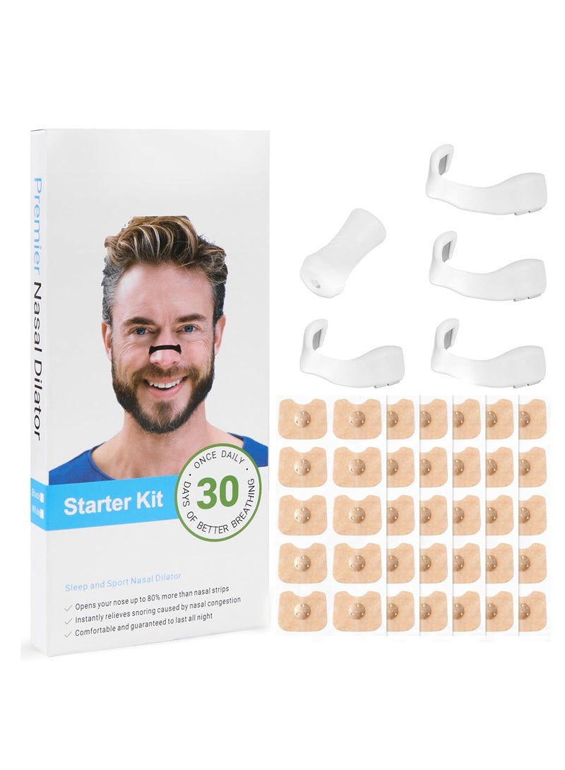 60 Count Magnetic Breathing Nasal Strip, Nose Magnets, Anti-Snoring Sleep Nasal Strips, Improve Sleep Quality,Sleep Aid for Men & Women (White 60Count) - Image 1