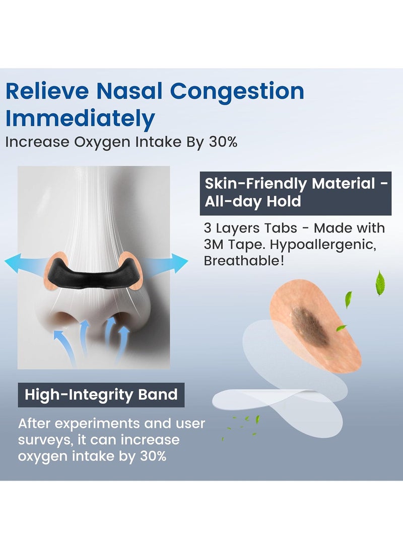 60 Count Magnetic Breathing Nasal Strip, Nose Magnets, Anti-Snoring Sleep Nasal Strips, Improve Sleep Quality,Sleep Aid for Men & Women (White 60Count) - Image 3