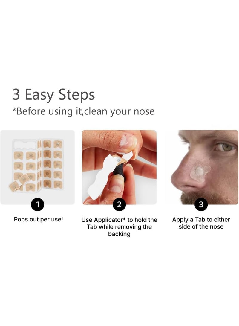 60 Count Magnetic Breathing Nasal Strip, Nose Magnets, Anti-Snoring Sleep Nasal Strips, Improve Sleep Quality,Sleep Aid for Men & Women (White 60Count) - Image 4