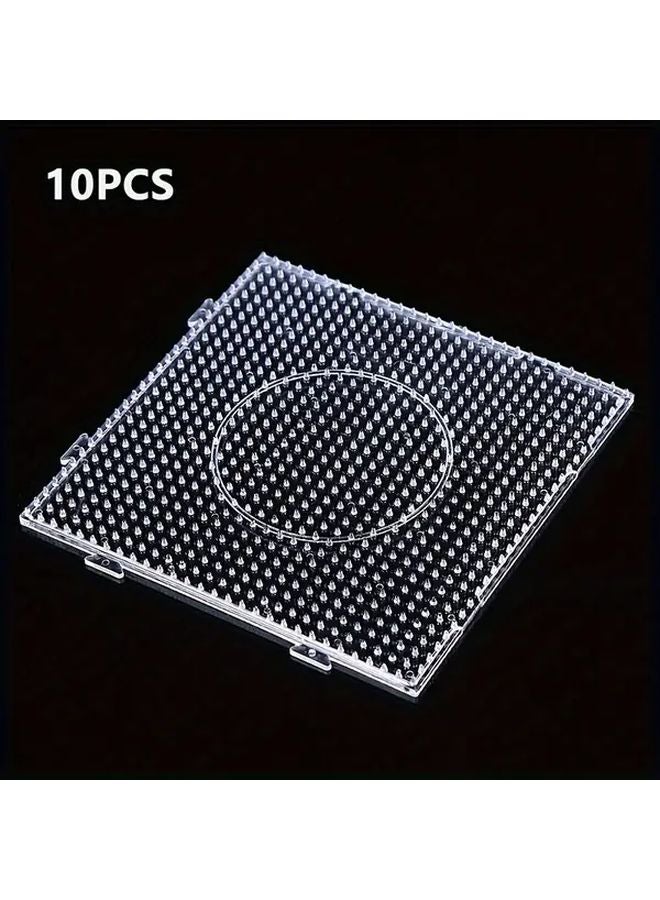10pcs 5mm Square Bead Board Transparent Plastic Crafting Template For Jewelry Making - Image 1