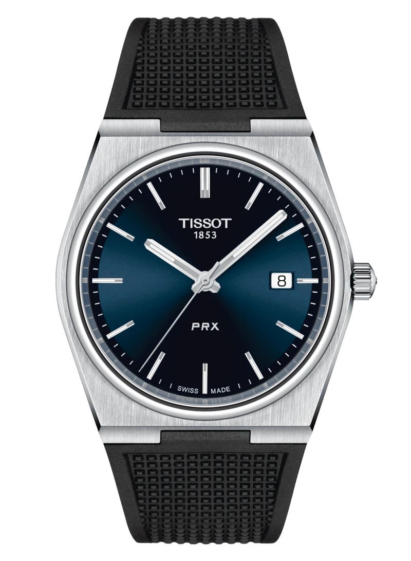 TISSOT PRX Blue Dial Stainless Steel 40mm Mens Swiss Quartz Watch - T137.410.17.041.00 - Image 1