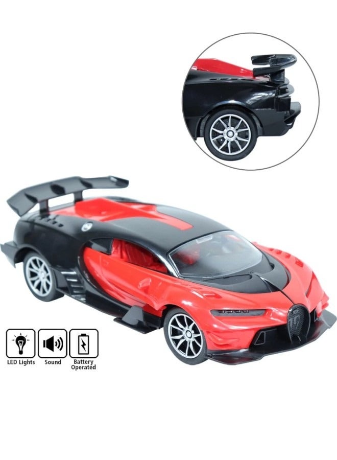 Bugatti RC High Speed ​​Drift Red Bugatti Car Rechargeable Remote Control Electric Sports Racing Toy Car Realistic Model Car with LED Light Birthday Hobby Gift for Kids, Girls, Boys - Image 2