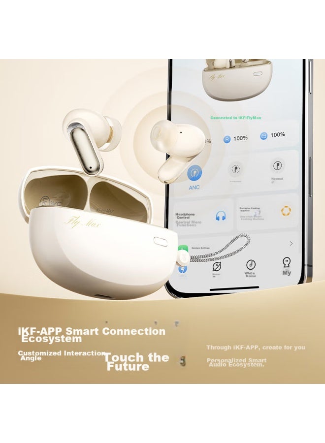 Ikf Fly Max Active Noise Cancelling True Wireless Bluetooth Earbuds With 45db Wideband Noise Reduction, Low Latency For Gaming And Sports, High Sound Quality, Athens Black - Image 5