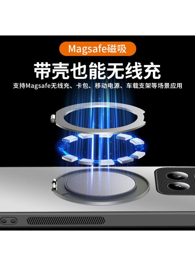Holdzu pivot Case For Xiaomi 15 Pro Phone Case Xiaomi 15 Pro Protective Cover Magnetic Adsorption Charging Anti-drop Frosted High-end Support Stand - Galaxy Silver - Image 2