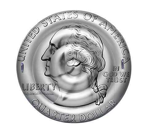 Jet Creations Jetsup FUNCOIN25 Big Money US Quarter Pool Float Floatie Raft 60 Silver - Image 1