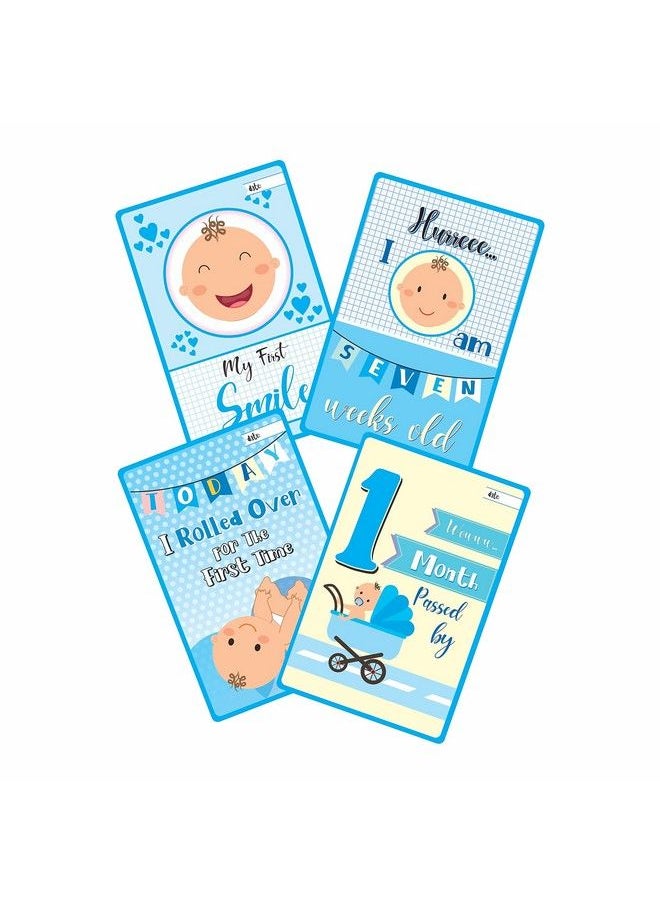 Bookworm Baby Milestone Cards: Cute & Colorful Gift For New Parents Newborns Set Of 18 Cards36 Unique Designs (Baby Boy)  - Image 4