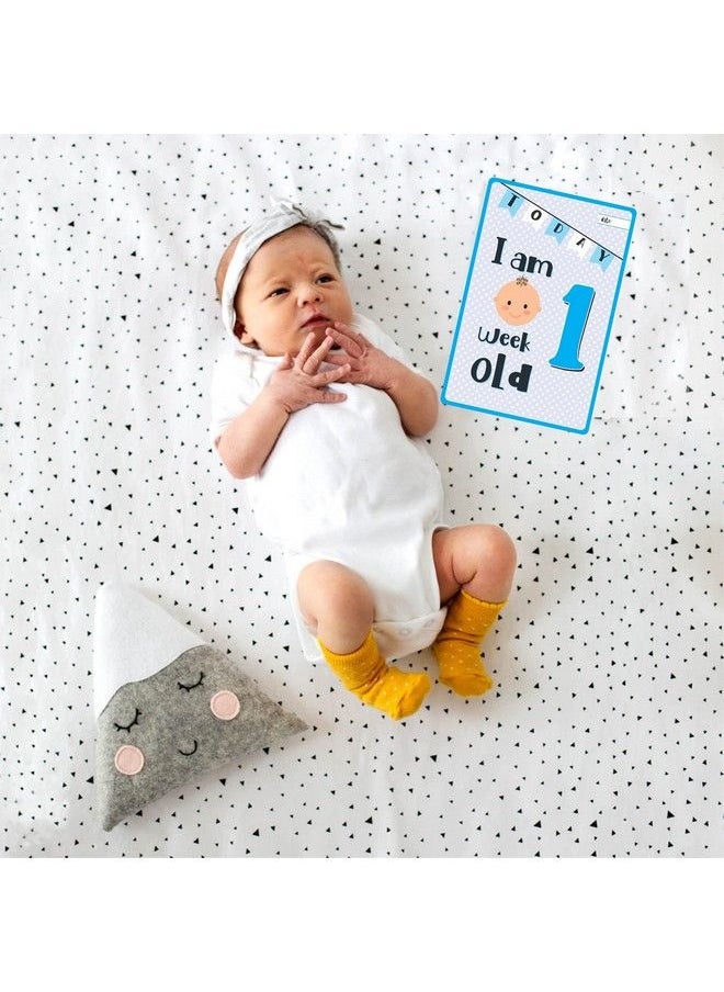 Bookworm Baby Milestone Cards: Cute & Colorful Gift For New Parents Newborns Set Of 18 Cards36 Unique Designs (Baby Boy)  - Image 5
