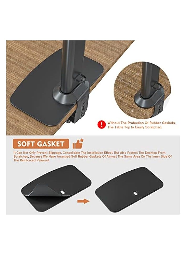 erorex Monitor Mount Reinforcement Plate for Thin, Glass and Other Fragile Tabletop, Universal Steel Bracket Plate Fits Most Monitor Stand C Clamp Installation HD05B-001 - Image 2