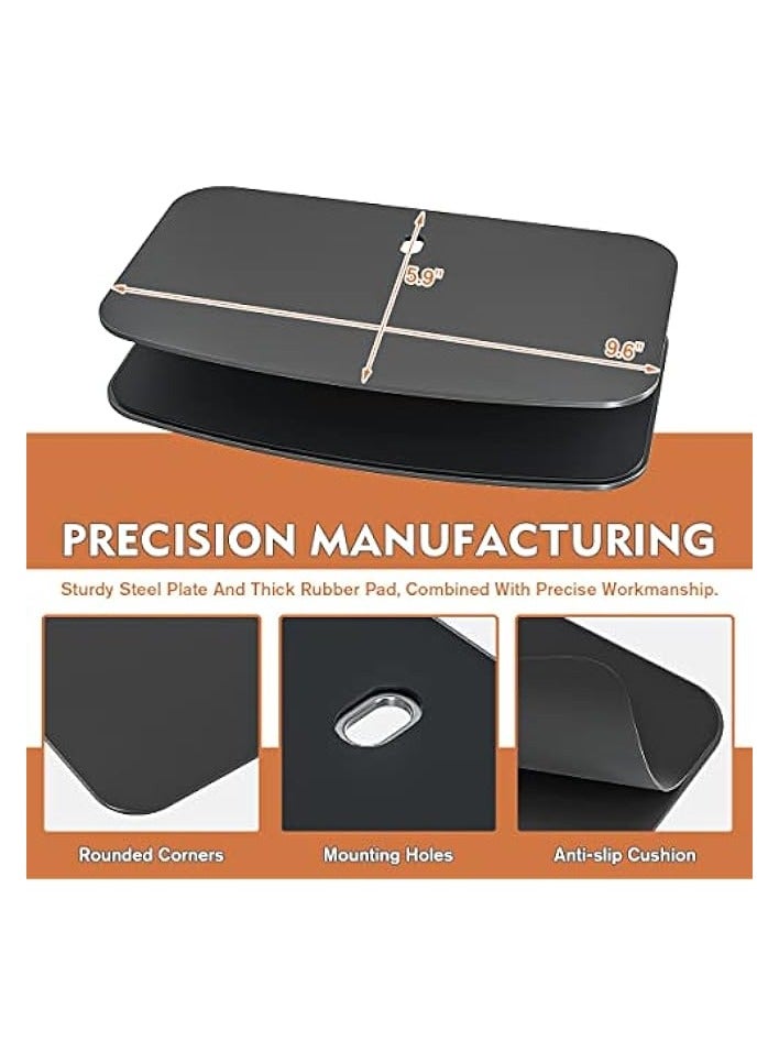 erorex Monitor Mount Reinforcement Plate for Thin, Glass and Other Fragile Tabletop, Universal Steel Bracket Plate Fits Most Monitor Stand C Clamp Installation HD05B-001 - Image 4