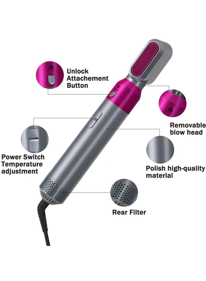 FEND 5 In 1 Multi Functional Hair Curler Comb Hot Air Styler Curler Straightening Curling Styling Brush Tool - Image 5