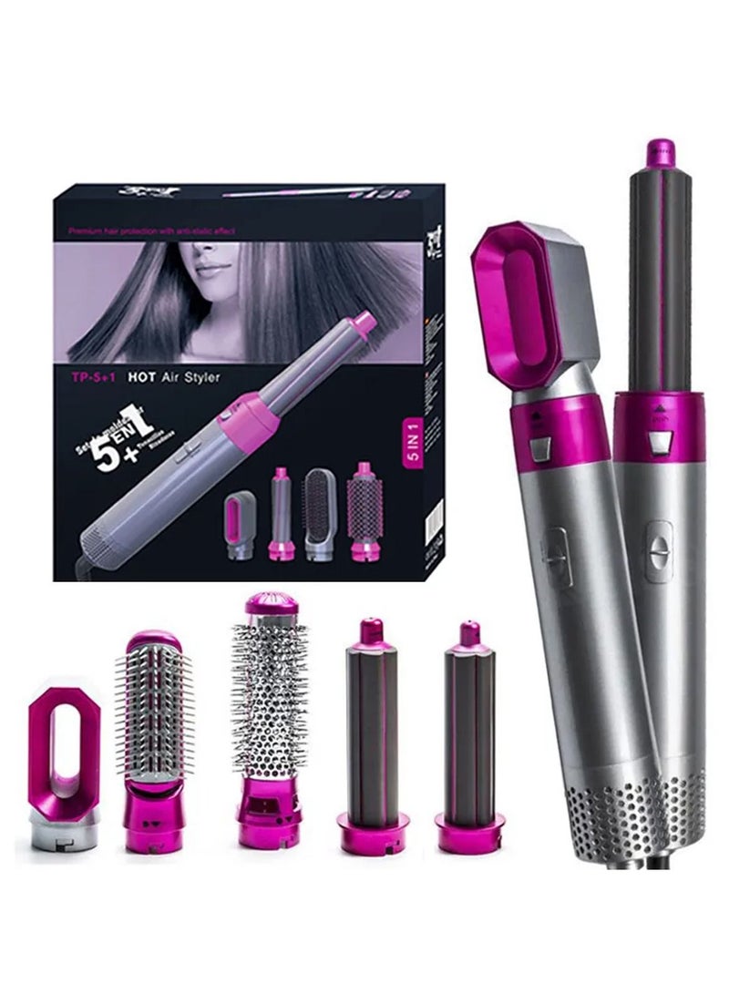 FEND 5 In 1 Multi Functional Hair Curler Comb Hot Air Styler Curler Straightening Curling Styling Brush Tool - Image 1