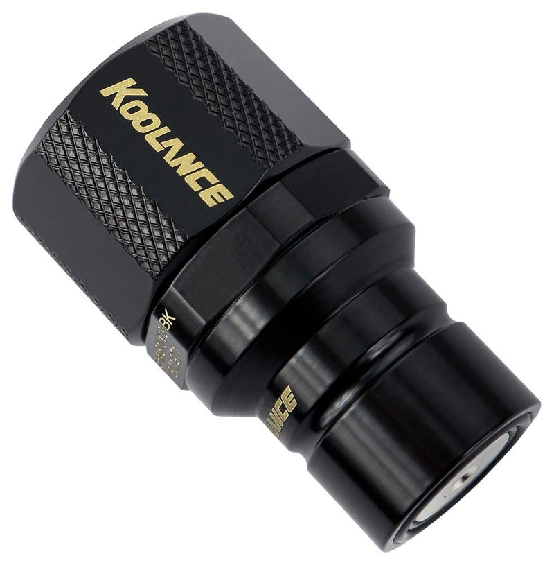 Koolance QD3-MS10X13-BK QD3 Male Quick Disconnect No-Spill Coupling, Compression for 10mm x 13mm (3/8in x 1/2in) *Black* - Image 2