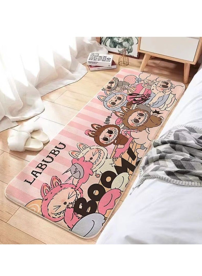 general Living room carpet cartoon Labubu imitation cashmere bedroom non-slip and dirt-resistant bedside blanket girl long blanket