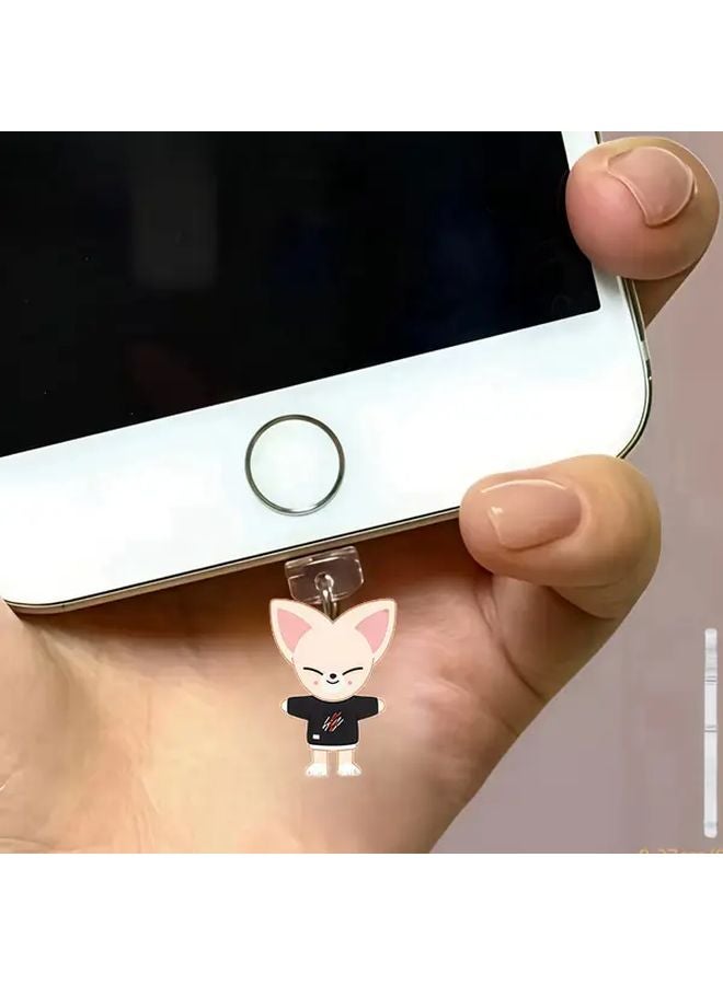 Kpop Cute Cartoon Acrylic Phone Dust Plug For iPhone Android Type C HL Style - Image 1