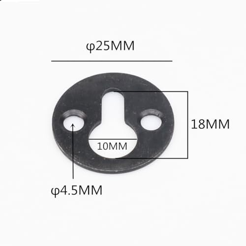 ZAAWUUT Metal Keyhole Hangers,Iron Shelf Brackets with Screws,Set of 20,Round Keyhole Brackets for Picture Frame Wall Decorations (Black) - Image 4