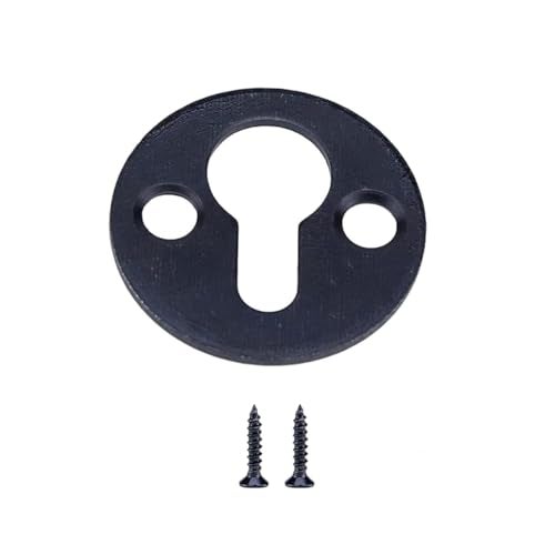 ZAAWUUT Metal Keyhole Hangers,Iron Shelf Brackets with Screws,Set of 20,Round Keyhole Brackets for Picture Frame Wall Decorations (Black) - Image 3
