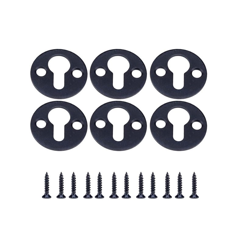 ZAAWUUT Metal Keyhole Hangers,Iron Shelf Brackets with Screws,Set of 20,Round Keyhole Brackets for Picture Frame Wall Decorations (Black) - Image 5