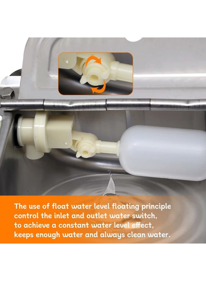 APlayfulBee Automatic Livestock Waterer, Stainless Steel Automatic Cow Drinking Water Bowl with Water Hose (3/4'') and Float Valve for Cattle Horse Goat Sheep Animals Pet Waterer Dispenser - Image 3