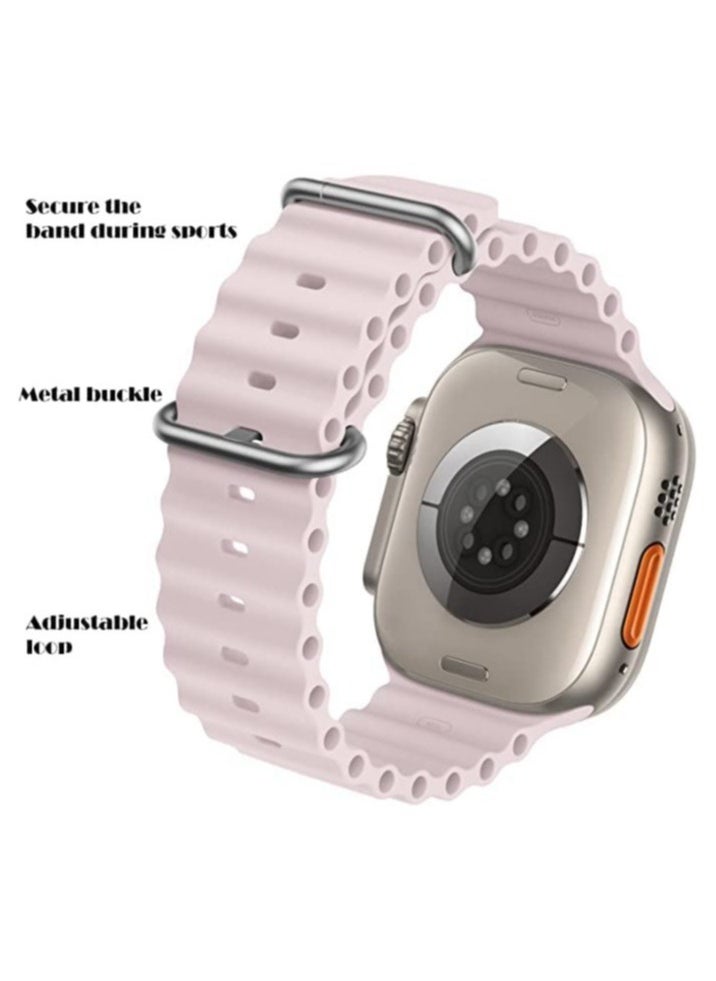 ELTRAZONE - Sport New Silicone Band Compatible with Apple Watch Ultra Ocean 42/44/45/49mm Strap for iWatch Series Ultra 8 7 6 5 SE - Image 1