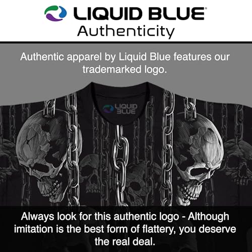 Liquid Blue تي شيرت سائل أزرق للرجال بحجم زائد، أسود، XXX-Large - Image 4