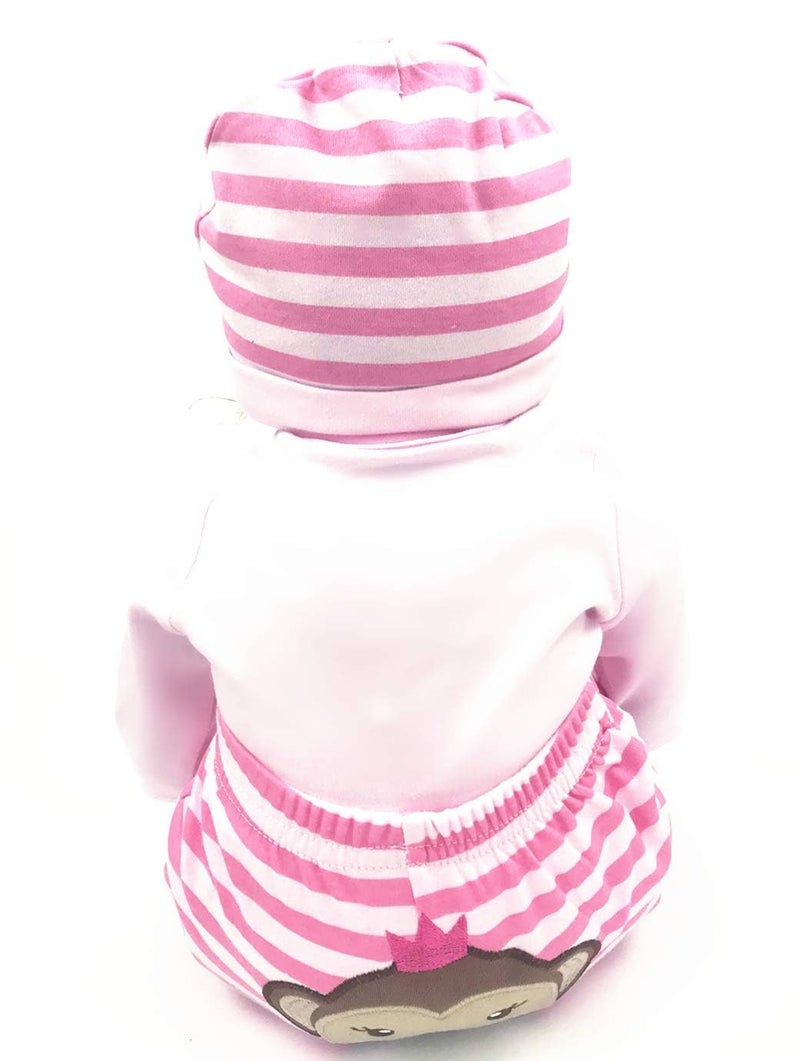 Tatu Reborn Baby Girl Doll Clothes 20-22 Inches Newborn Baby Girl 4 Pieces Accessories Set - Image 3