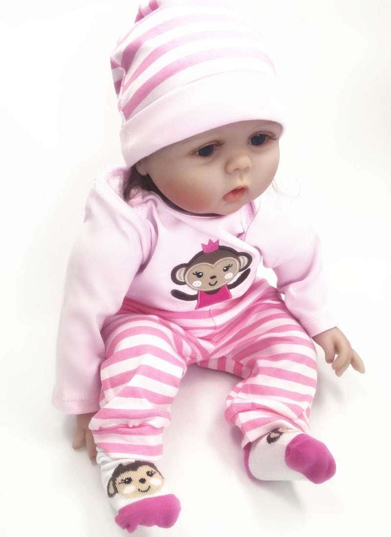 Tatu Reborn Baby Girl Doll Clothes 20-22 Inches Newborn Baby Girl 4 Pieces Accessories Set - Image 2