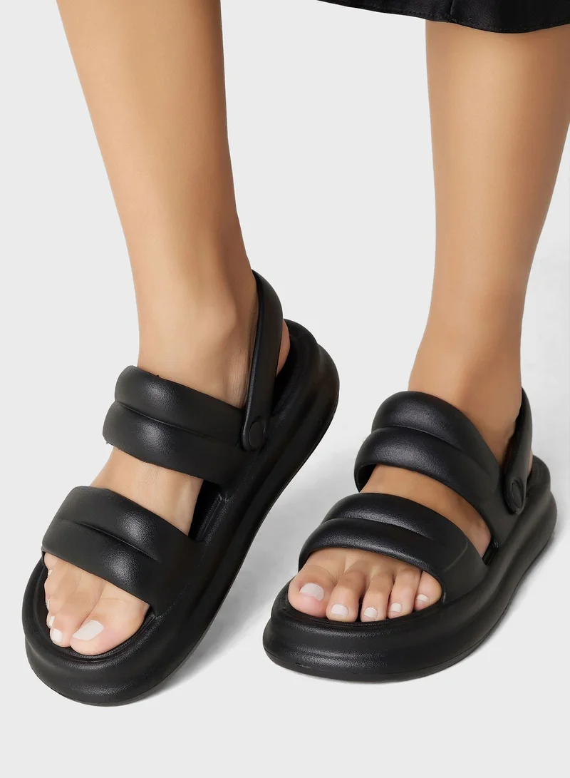 Ginger Platform Double Strap Slides