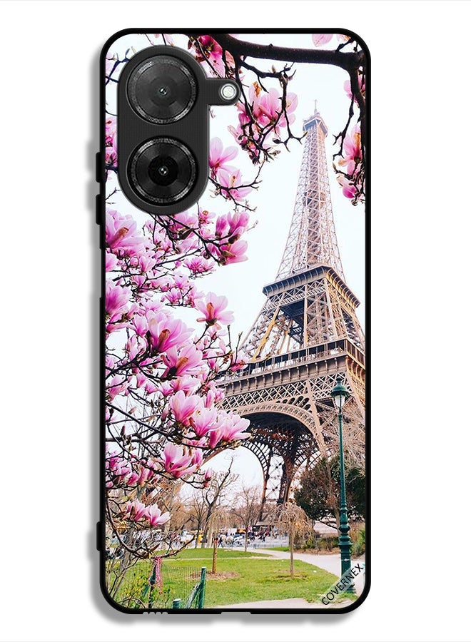Covernex Xiaomi Redmi A5 4G Protective Case Cover Flowers & Eiffel Tower - Image 1