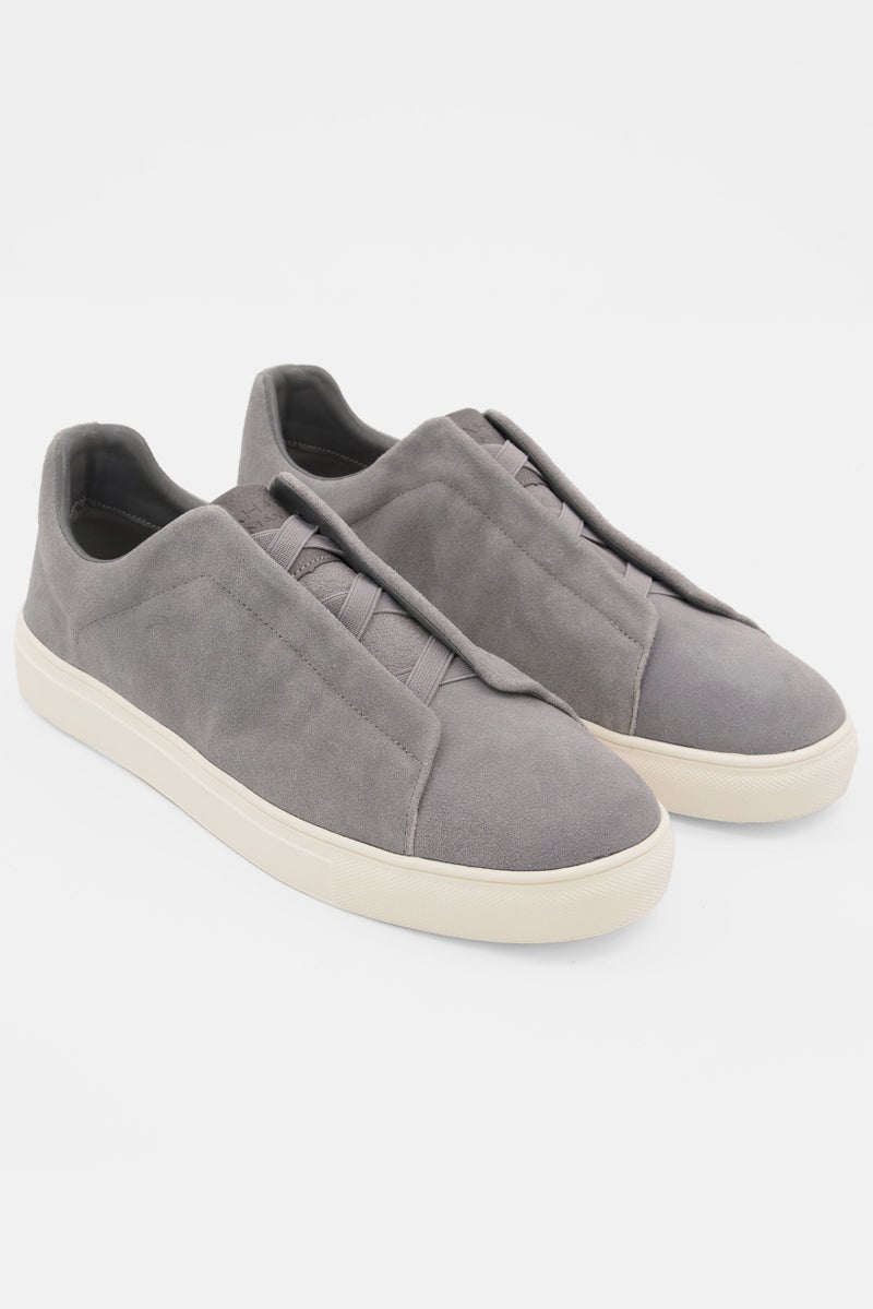 Tahari Men Slip On Suede Casual Shoes, Grey - Image 1