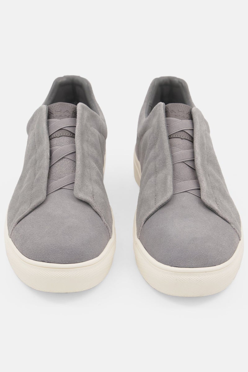 Tahari Men Slip On Suede Casual Shoes, Grey - Image 4