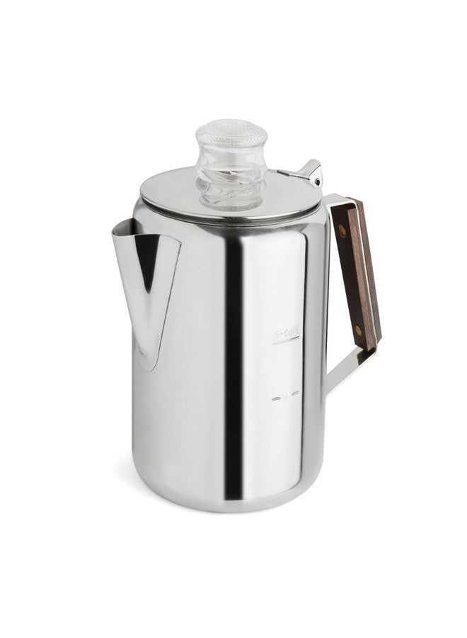 Fox Run Rapid Brew Stainless Steel Stovetop Coffee Percolator, 2-6 Cup - Image 1