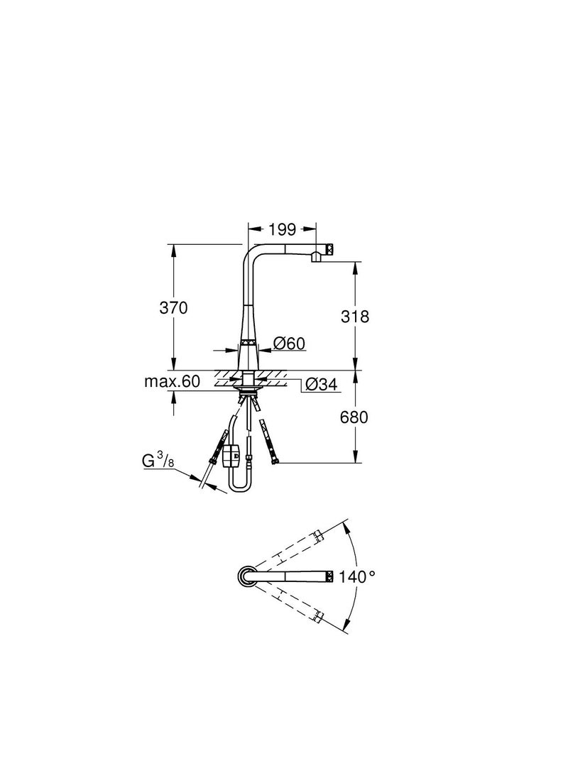 GROHE Zedra SmartControl L-SP Pull-Out Mouss