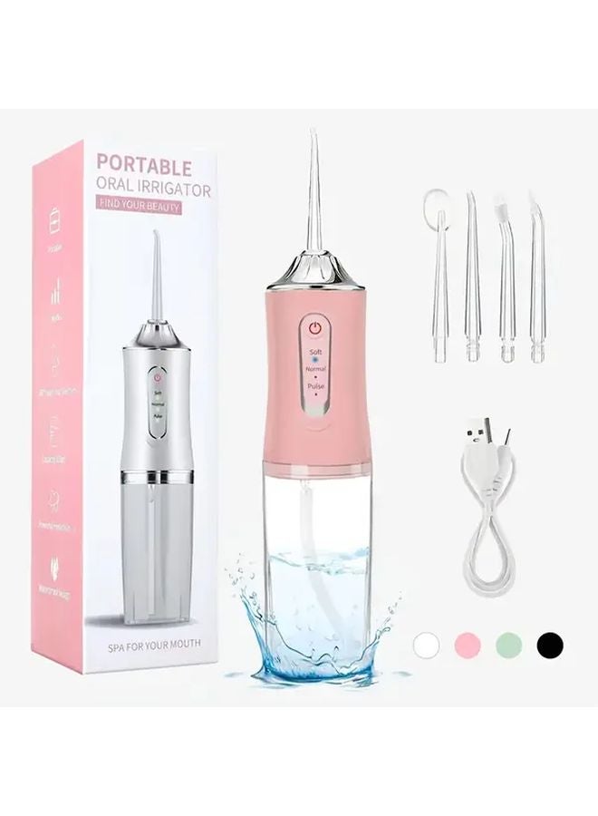 Black Cordless Electric Water Flosser USB Rechargeable With 4 Nozzles For Teeth And Gum Care - Image 2