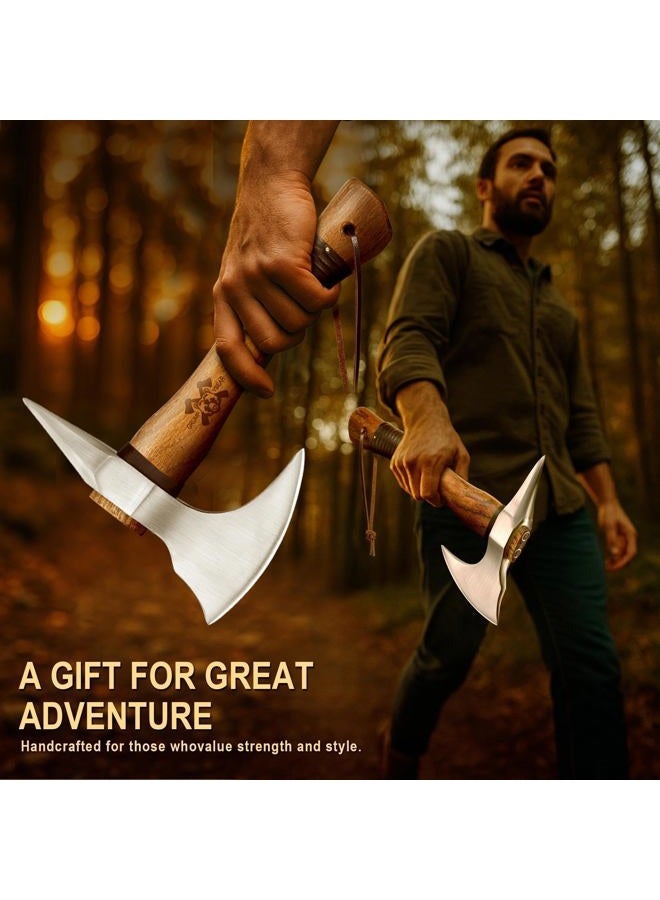 Grumpy Bear Camping Axe with Sheath (Natural Wood, Short) - Image 5