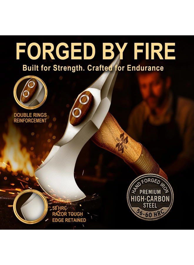 Grumpy Bear Camping Axe with Sheath (Natural Wood, Short) - Image 2