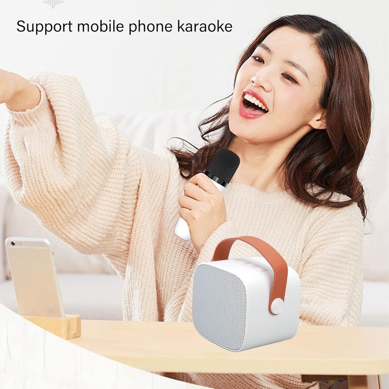 klarako Mini Karaoke Machine, MiniSpeaker Karaoke Machine with Microphone, HiFi Surround High and Low Sound Multiple Playback Modes Portable Wireless Speaker - Image 3