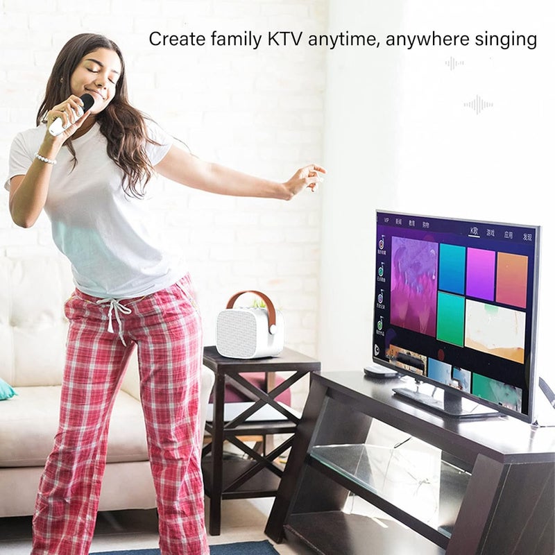 klarako Mini Karaoke Machine, MiniSpeaker Karaoke Machine with Microphone, HiFi Surround High and Low Sound Multiple Playback Modes Portable Wireless Speaker - Image 2