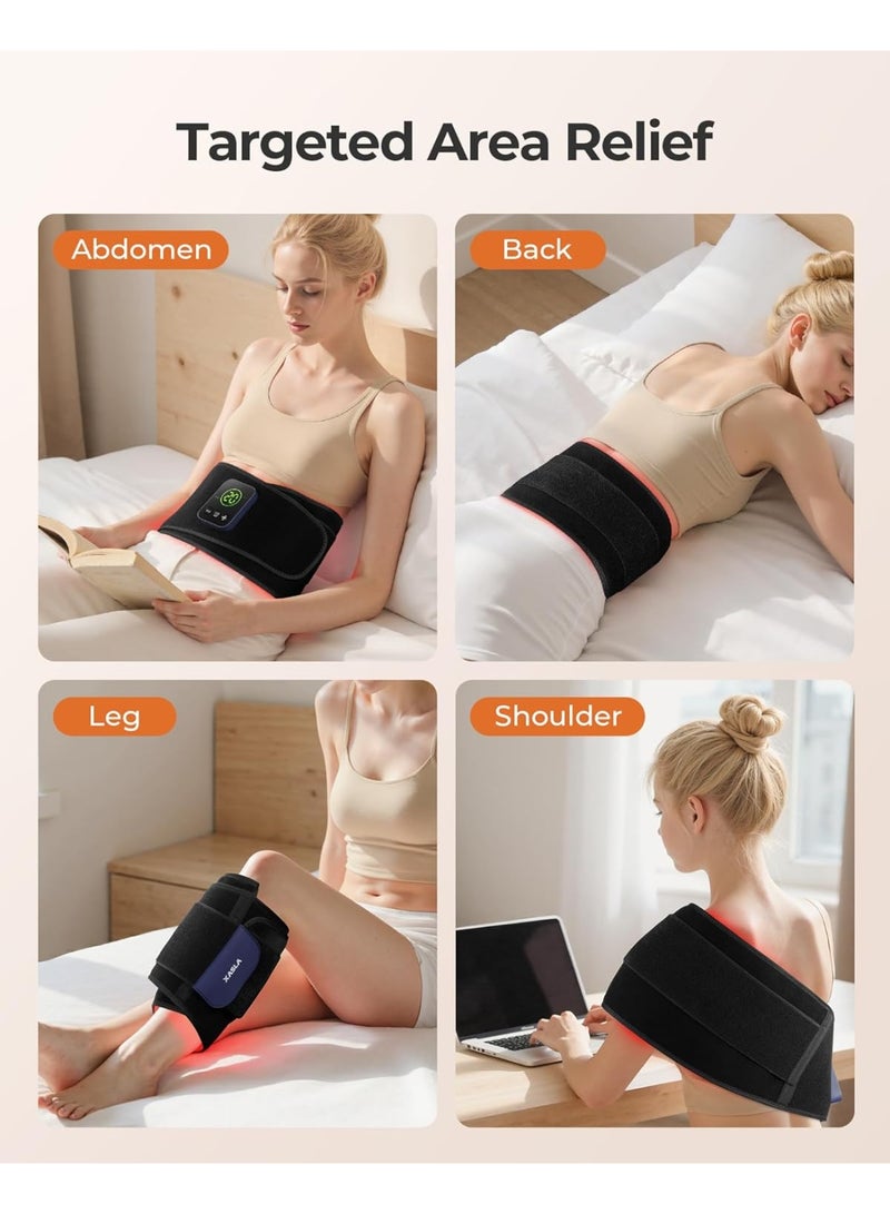Arabest Red Light Therapy Belt, 660nm & 850nm Near Infrared Light Therapy for Body with Timer, 5000mAh Battery, Portable & Cordless, Red Light Therapy Wrap for Pain Relief - Image 3