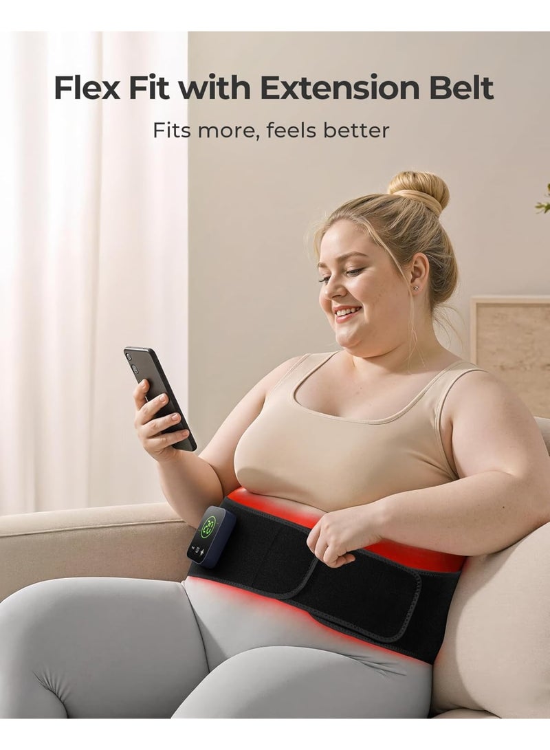 Arabest Red Light Therapy Belt, 660nm & 850nm Near Infrared Light Therapy for Body with Timer, 5000mAh Battery, Portable & Cordless, Red Light Therapy Wrap for Pain Relief - Image 5