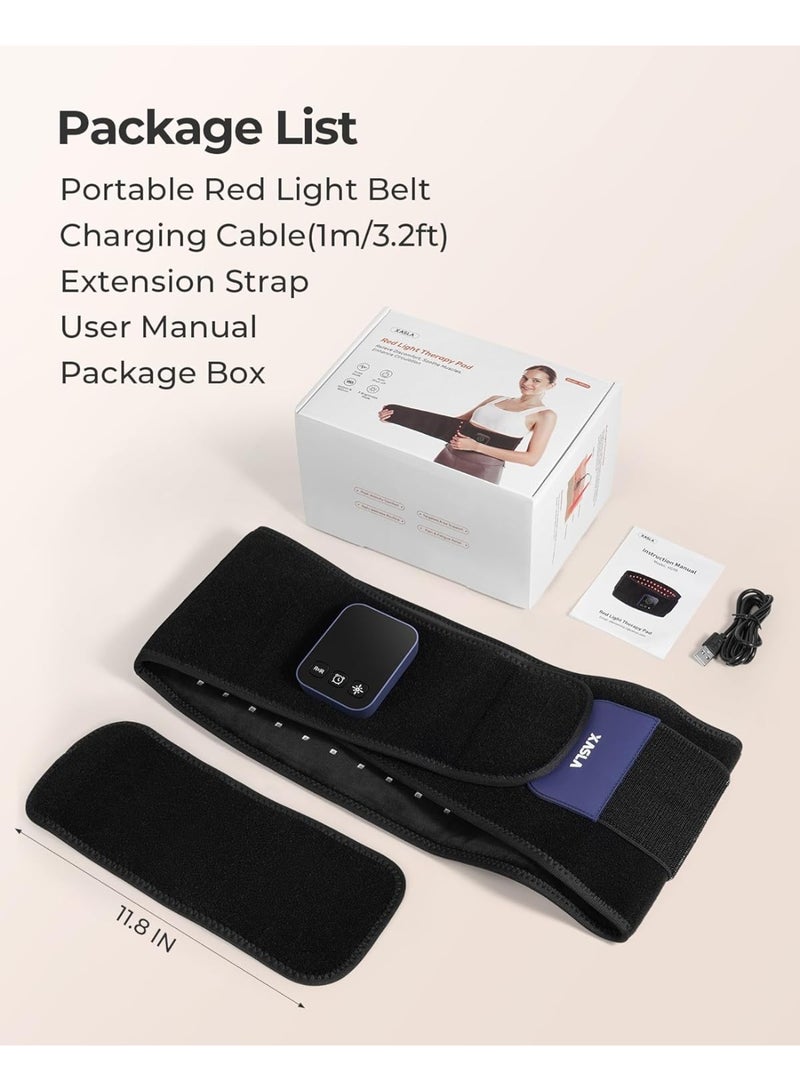 Arabest Red Light Therapy Belt, 660nm & 850nm Near Infrared Light Therapy for Body with Timer, 5000mAh Battery, Portable & Cordless, Red Light Therapy Wrap for Pain Relief - Image 4