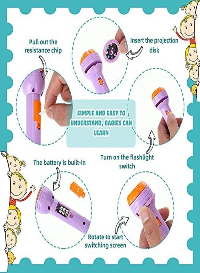 SPARKNEST 6 Slides 48 Patterns Mini Projector Torch Toy | Educational Flash Light Projector Lamp for Kids Learning & Bedtime Fun (Multicolor, Random Slides) - Image 5