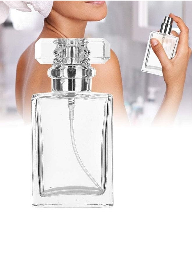 Generic - 50ml Travel Refillable Perfume Atomizer Empty Glass Bottle Perfume Spray Mini Portable Bottle set (Clear) - Image 1