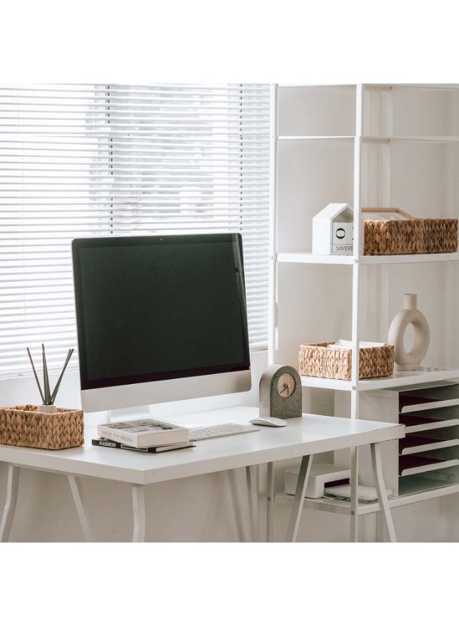 سلال الخشب لتنظيم 3Pack, مجموعة سلال تخزين الخشب الكبيرة والصغيرة, سلال المنسوجة ديكور اليد للتخزين, سلال تخزين المياه Hyacinth لخزانة رف الخزانة - Image 2