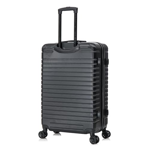 InUSA DEEP Luggage with GEL Handle | Spacious Traveling Suitcases Travel Suitcase with Dual Spinner Wheels and Studs | 28 Inch Large Hardside Luggage | Black - Image 5