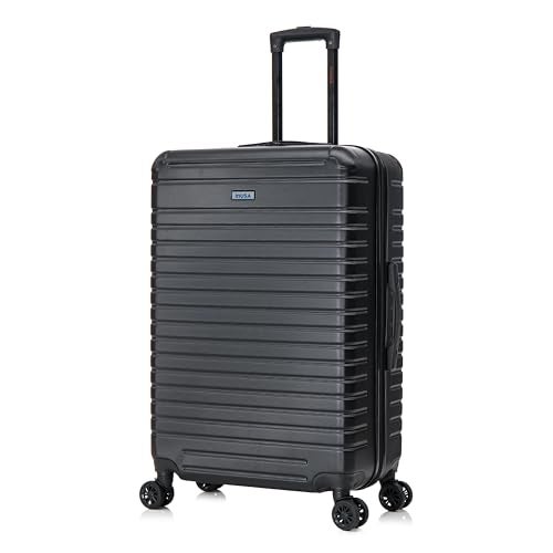 InUSA DEEP Luggage with GEL Handle | Spacious Traveling Suitcases Travel Suitcase with Dual Spinner Wheels and Studs | 28 Inch Large Hardside Luggage | Black - Image 1
