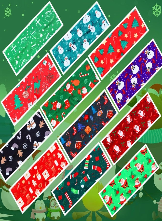 JaGely 12 Pcs Christmas Headbands Bulk for Women Xmas tree Santa Wide Knotted Twist Hairband Snowman Snowflake Gingerbread Turban Head Wraps Xmas Elastic Non Slip Hair Accessories (Christmas Joy 3) - Image 5