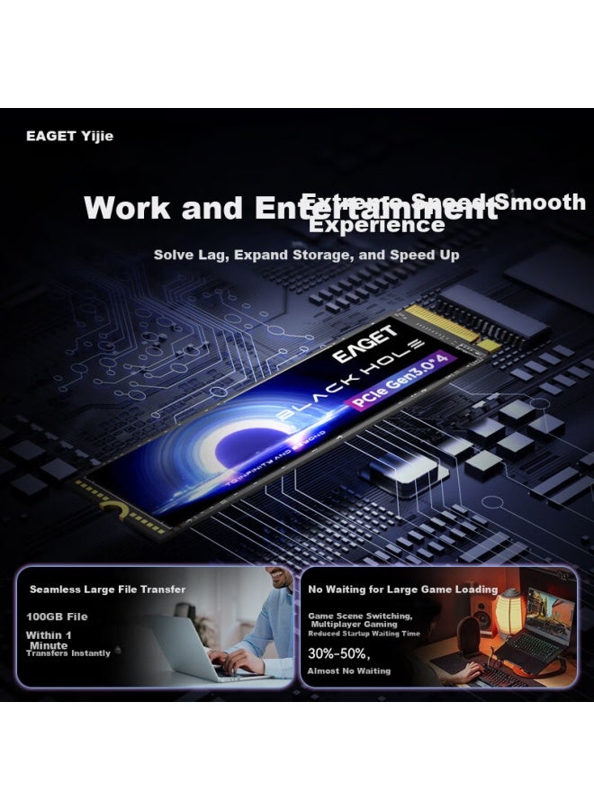 Eaget 1tb M.2 Pcie 3.0 Ssd High-speed 3200mb/s Sp3000 Ai Laptop Pc Storage Expansion Solid State Drive - Image 1